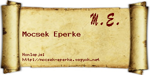 Mocsek Eperke névjegykártya